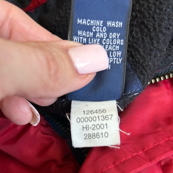 Y2K Vintage GAP men’s oversized red hooded pullover Jacket size small - Picture 13 of 15